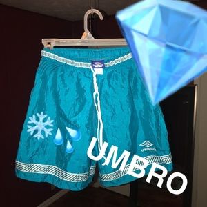 TEAL UMBRO EMBROIDED SHORTS